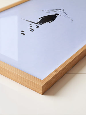 Pinguin Spuren Minimalistisch