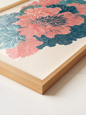 Florale Muster Korallen-Stil