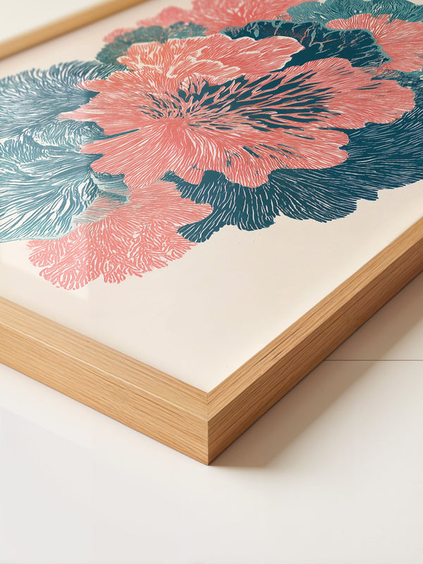 Florale Muster Korallen-Stil