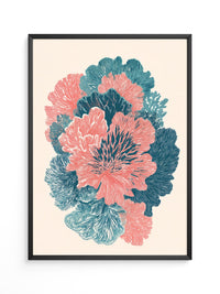 Florale Muster Korallen-Stil