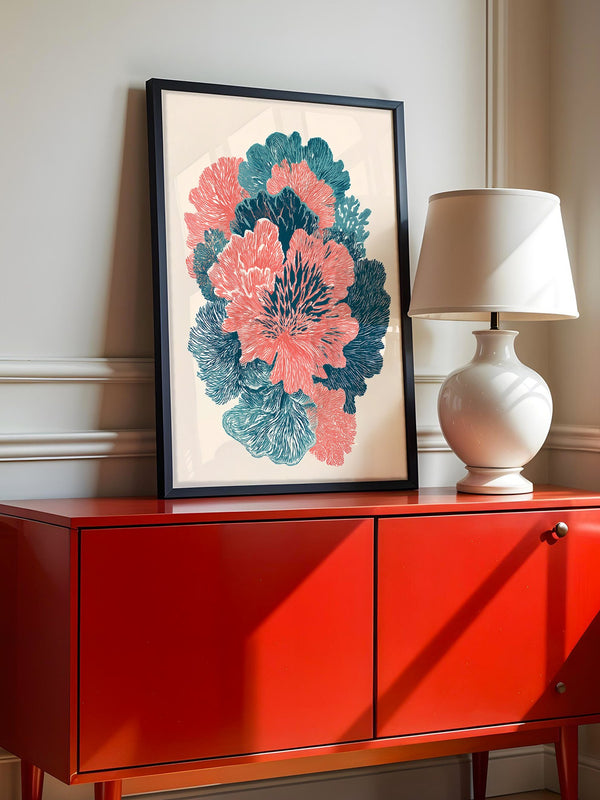 Florale Muster Korallen-Stil