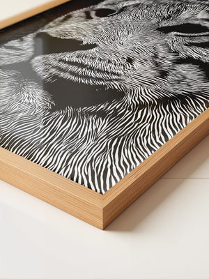 Tigerkopf Kunstvolles Schwarzweiß