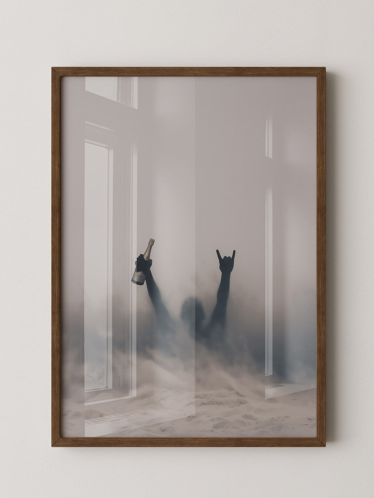 Nebel Silhouette Flasche Stimmung