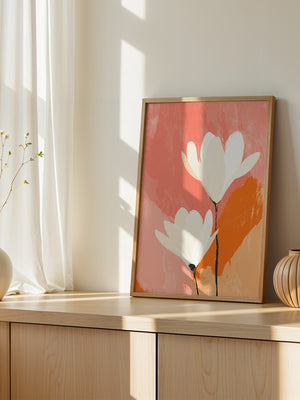 Blüten Rosa Orange Abstrakt