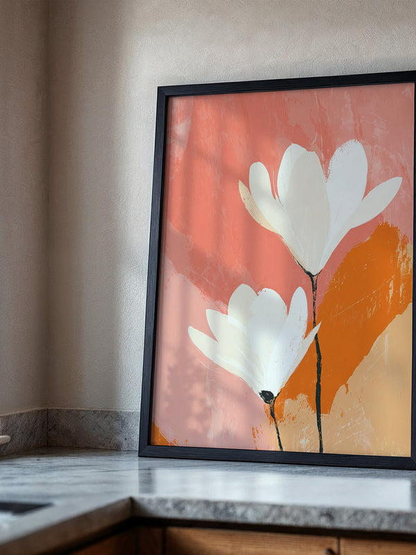 Blüten Rosa Orange Abstrakt