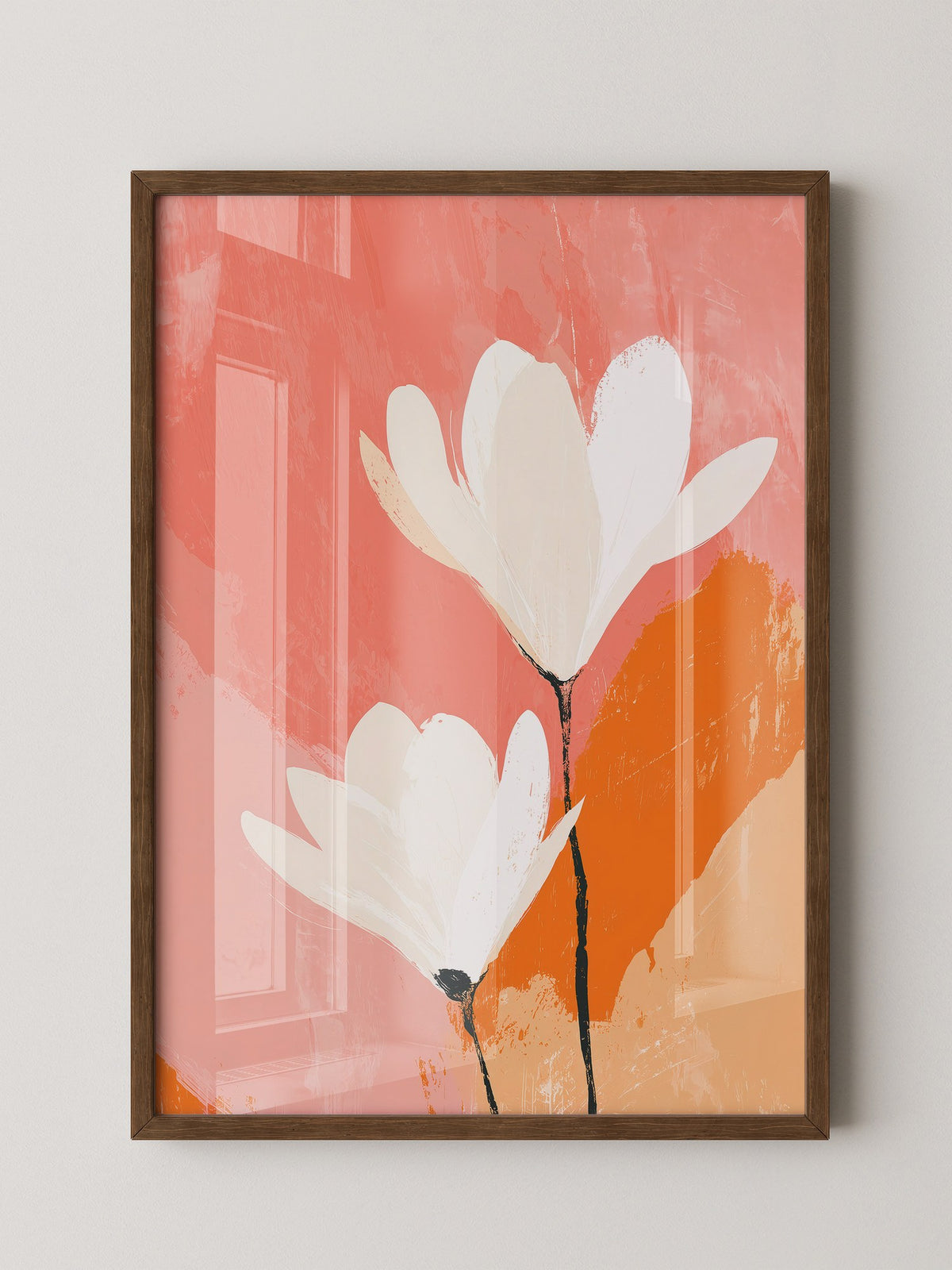 Blüten Rosa Orange Abstrakt