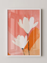 Blüten Rosa Orange Abstrakt