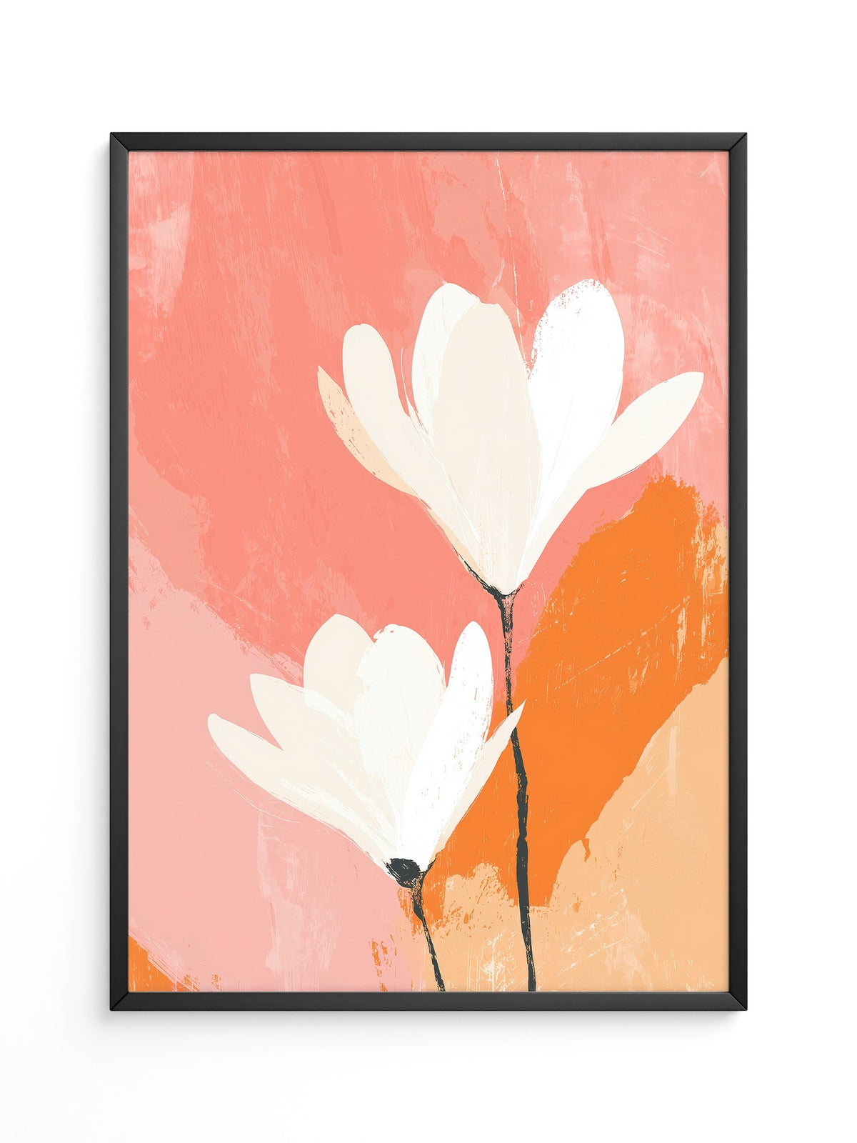 Blüten Rosa Orange Abstrakt