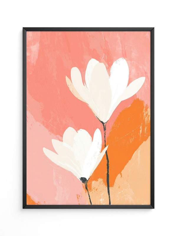 Blüten Rosa Orange Abstrakt