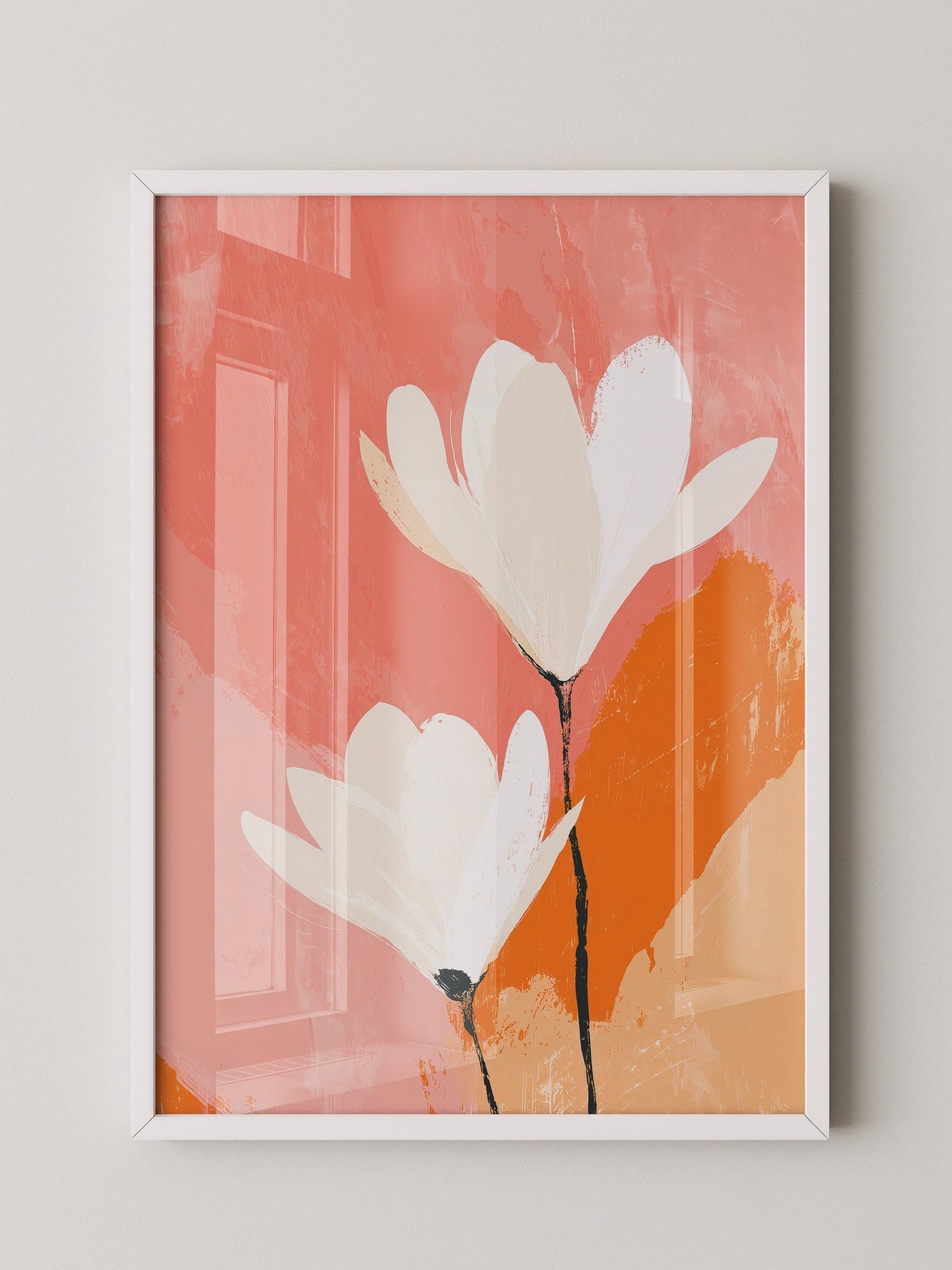 Blüten Rosa Orange Abstrakt