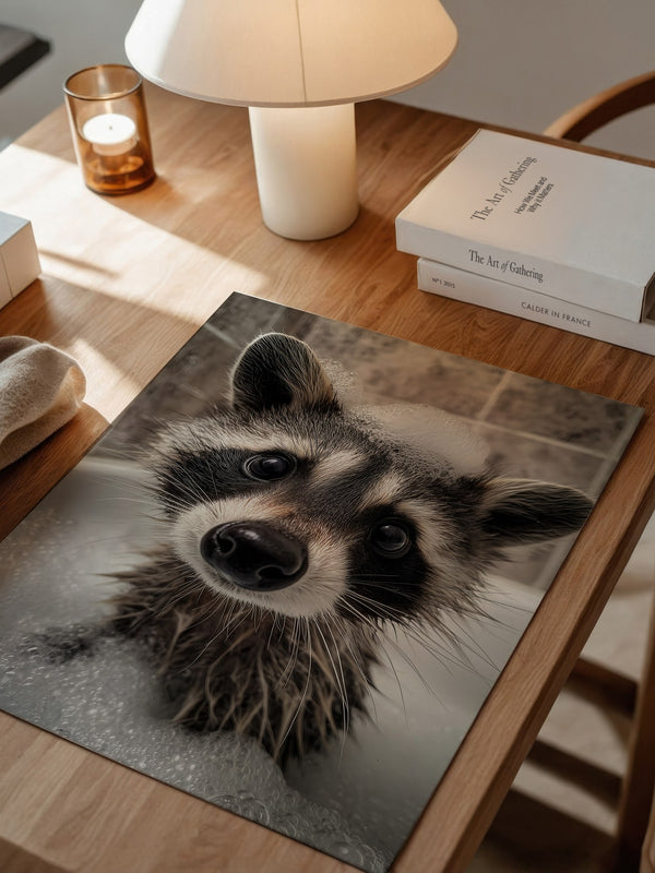 Waschbär Seifenschaum Nahaufnahme