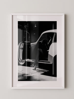 Porsche Silhouette Schwarz-Weiß