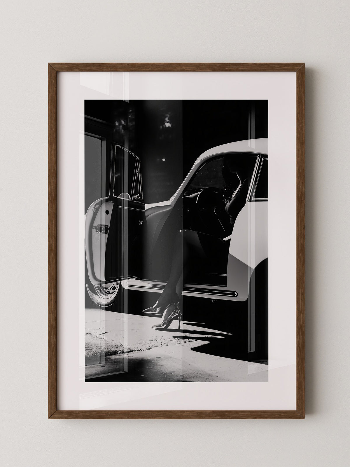 Porsche Silhouette Schwarz-Weiß