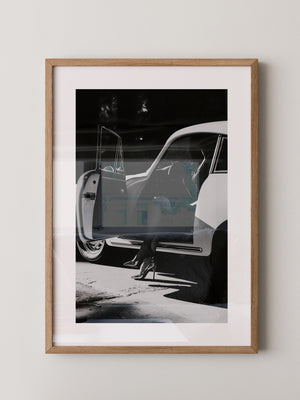 Porsche Silhouette Schwarz-Weiß
