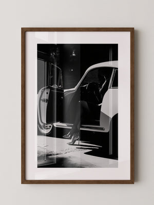 Porsche Silhouette Schwarz-Weiß