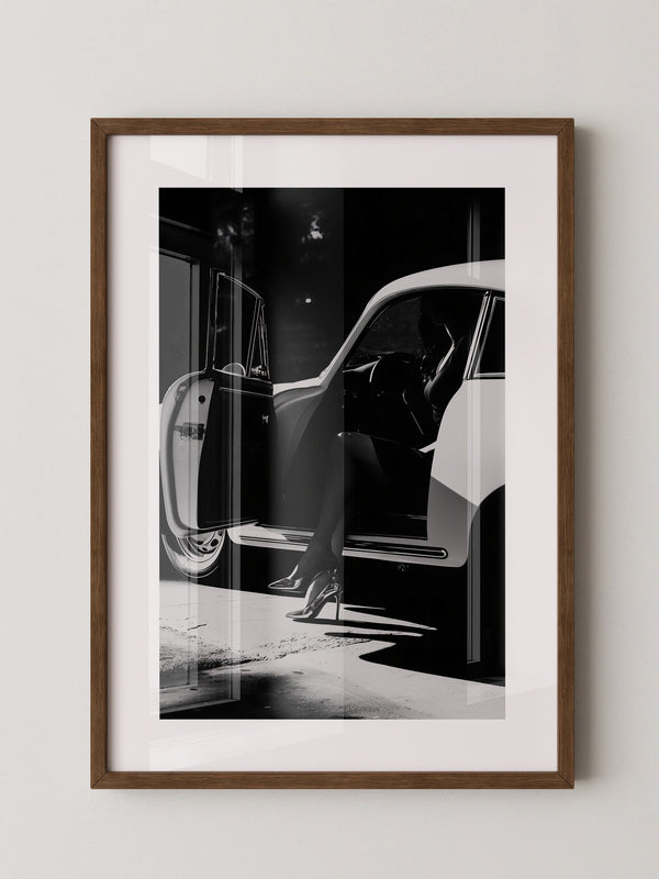 Porsche Silhouette Schwarz-Weiß