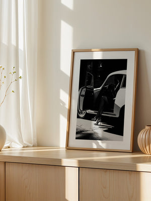 Porsche Silhouette Schwarz-Weiß