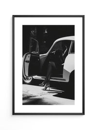 Porsche Silhouette Schwarz-Weiß