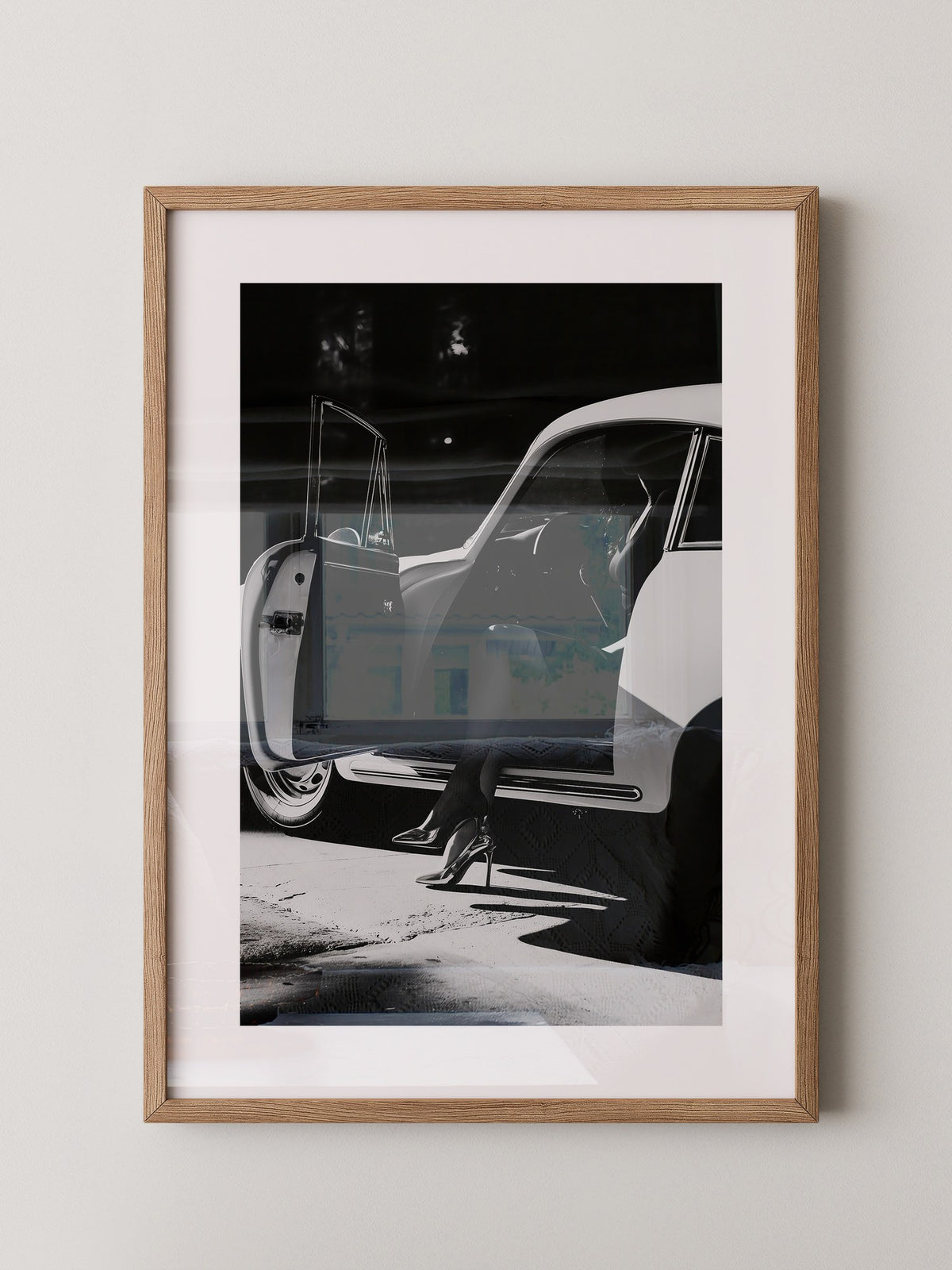 Porsche Silhouette Schwarz-Weiß