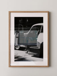 Porsche Silhouette Schwarz-Weiß