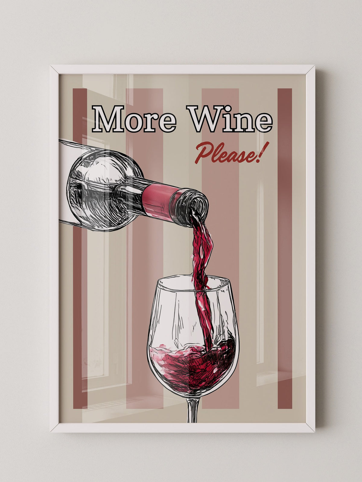 Weinglas Rotwein Zeichnung