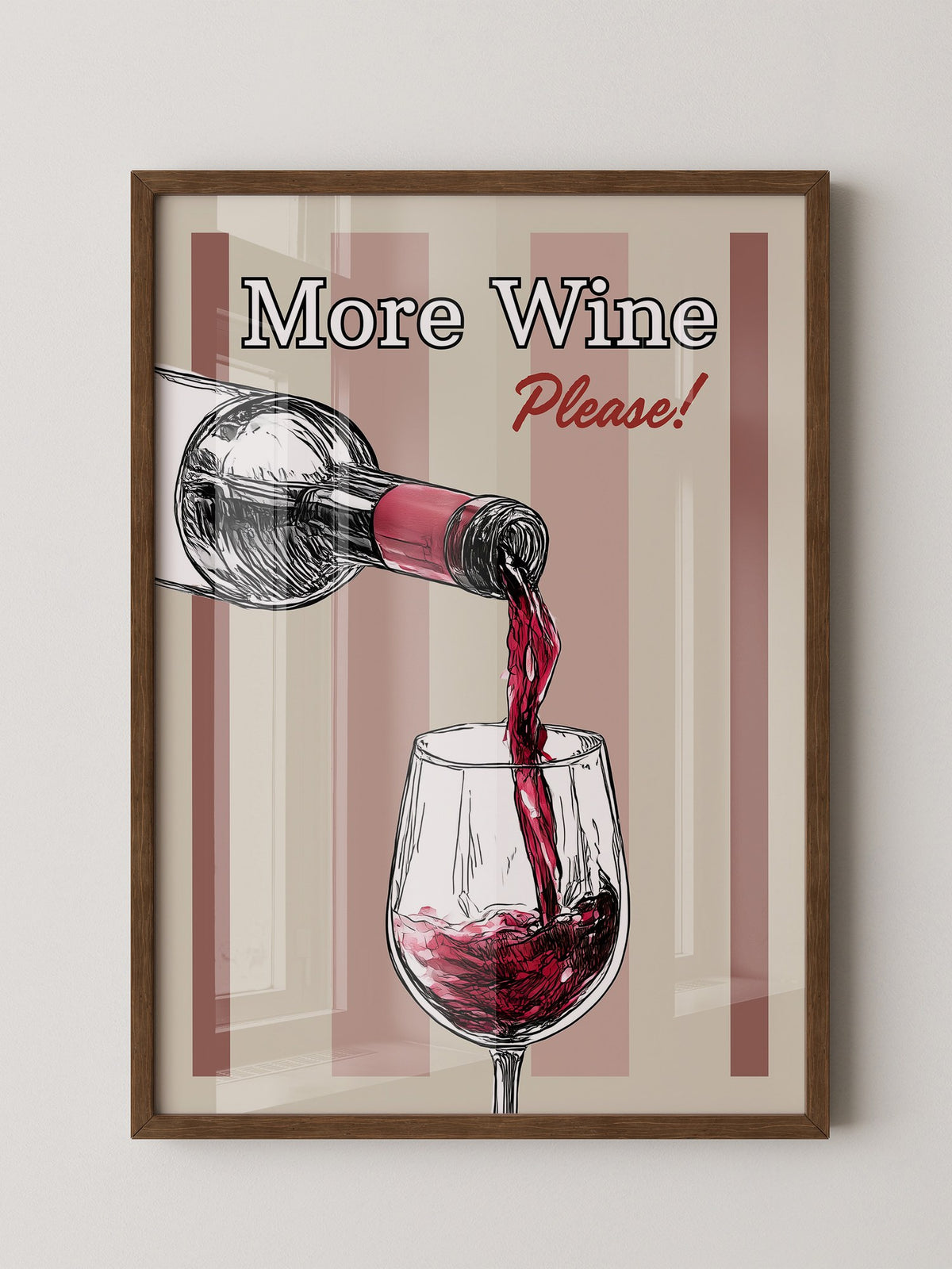 Weinglas Rotwein Zeichnung