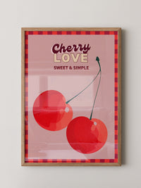 Kirschen Grafik Rot Vintage