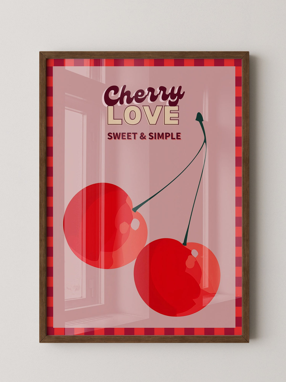 Kirschen Grafik Rot Vintage