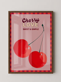 Kirschen Grafik Rot Vintage