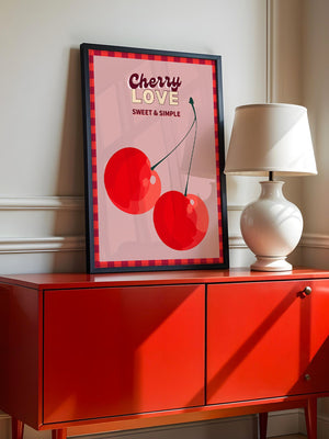 Kirschen Grafik Rot Vintage