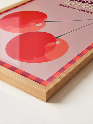 Kirschen Grafik Rot Vintage