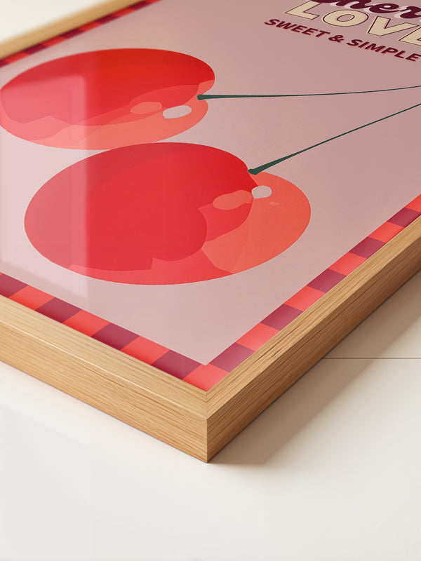 Kirschen Grafik Rot Vintage