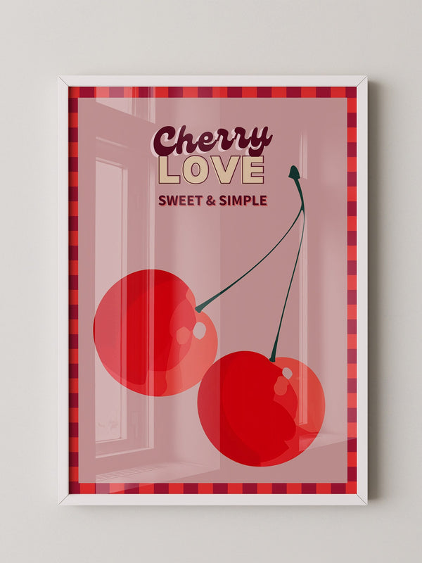 Kirschen Grafik Rot Vintage