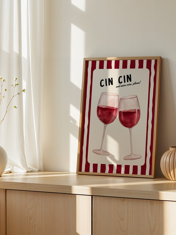 Weingläser rot gestreift