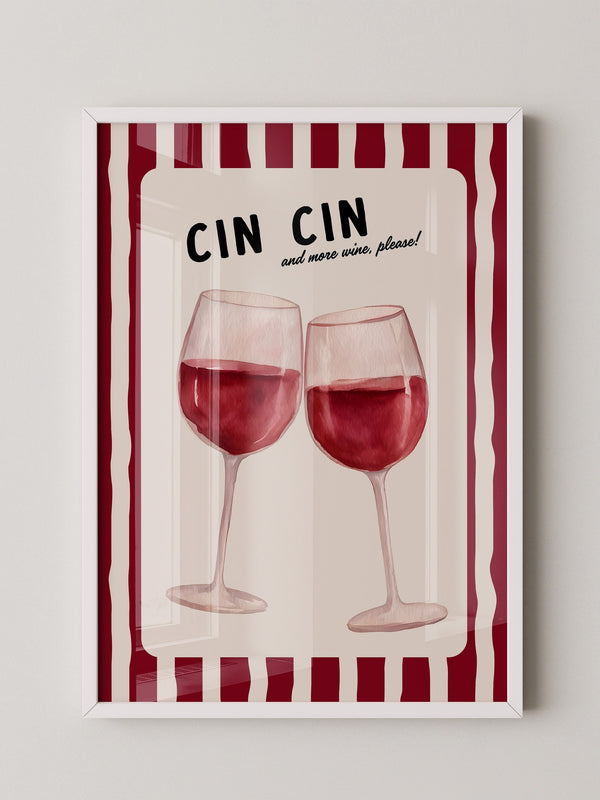 Weingläser rot gestreift