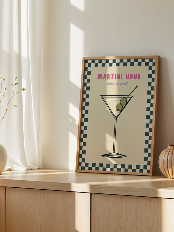 Martiniglas Oliven Retro Design