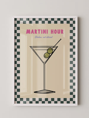 Martiniglas Oliven Retro Design