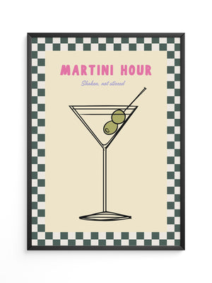 Martiniglas Oliven Retro Design