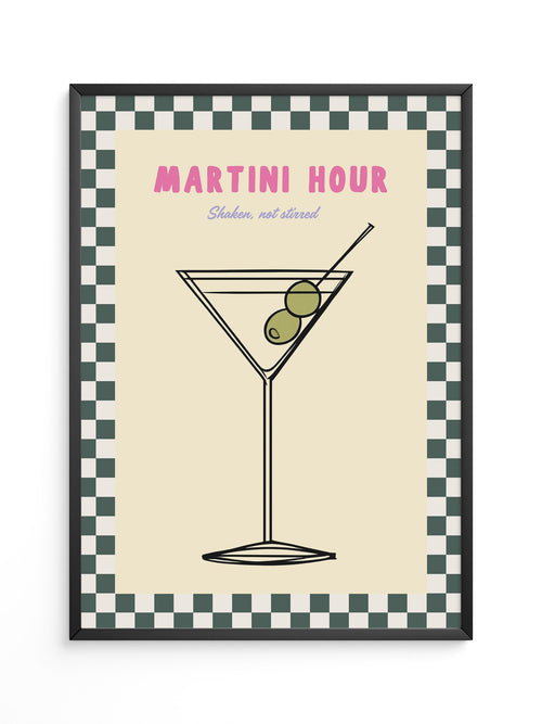 Martiniglas Oliven Retro Design