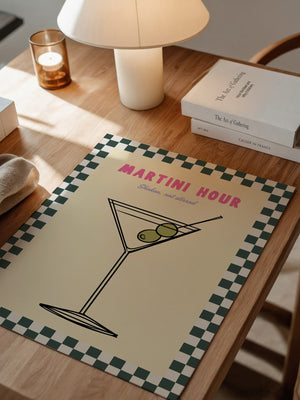 Martiniglas Oliven Retro Design