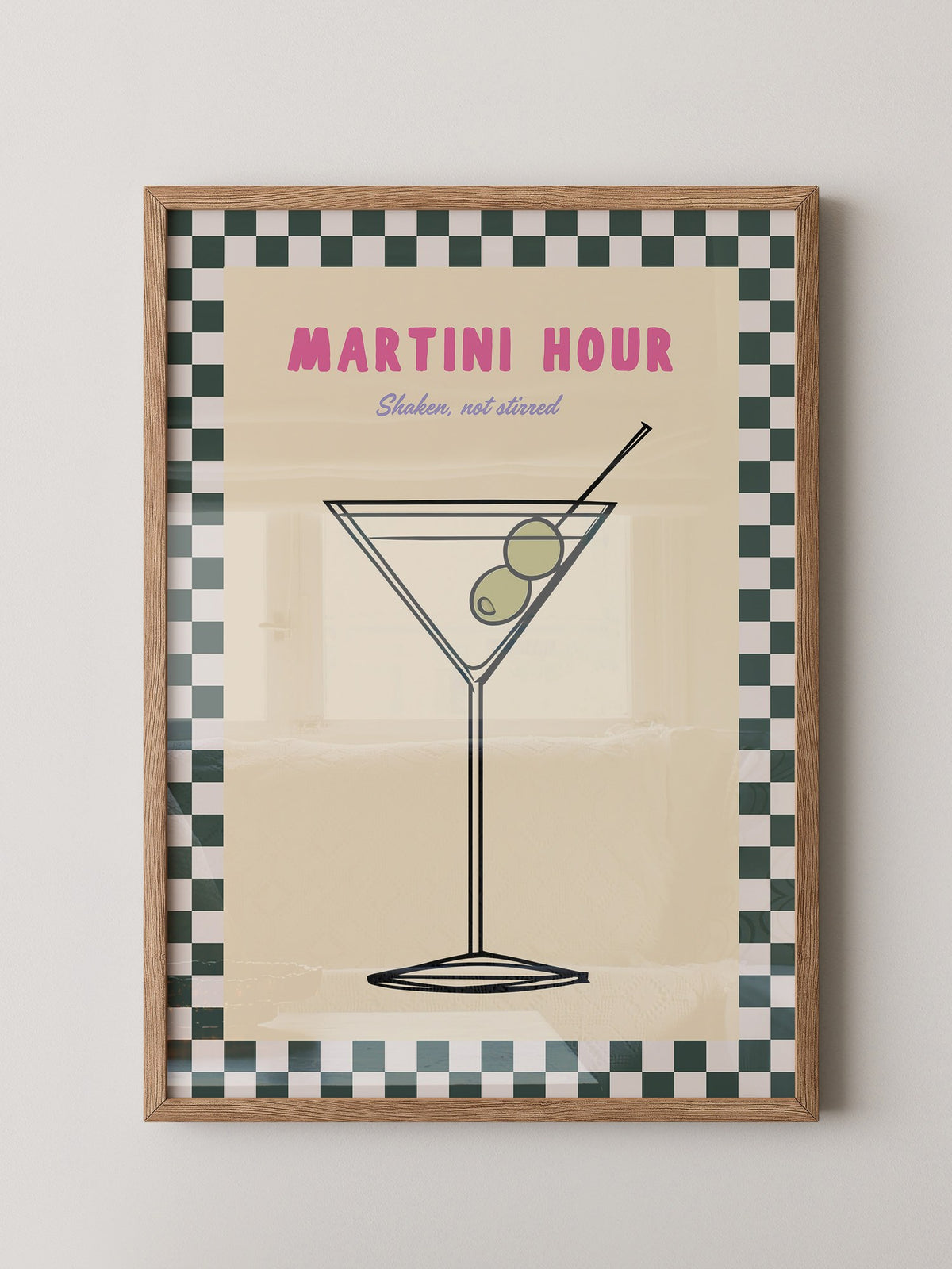 Martiniglas Oliven Retro Design