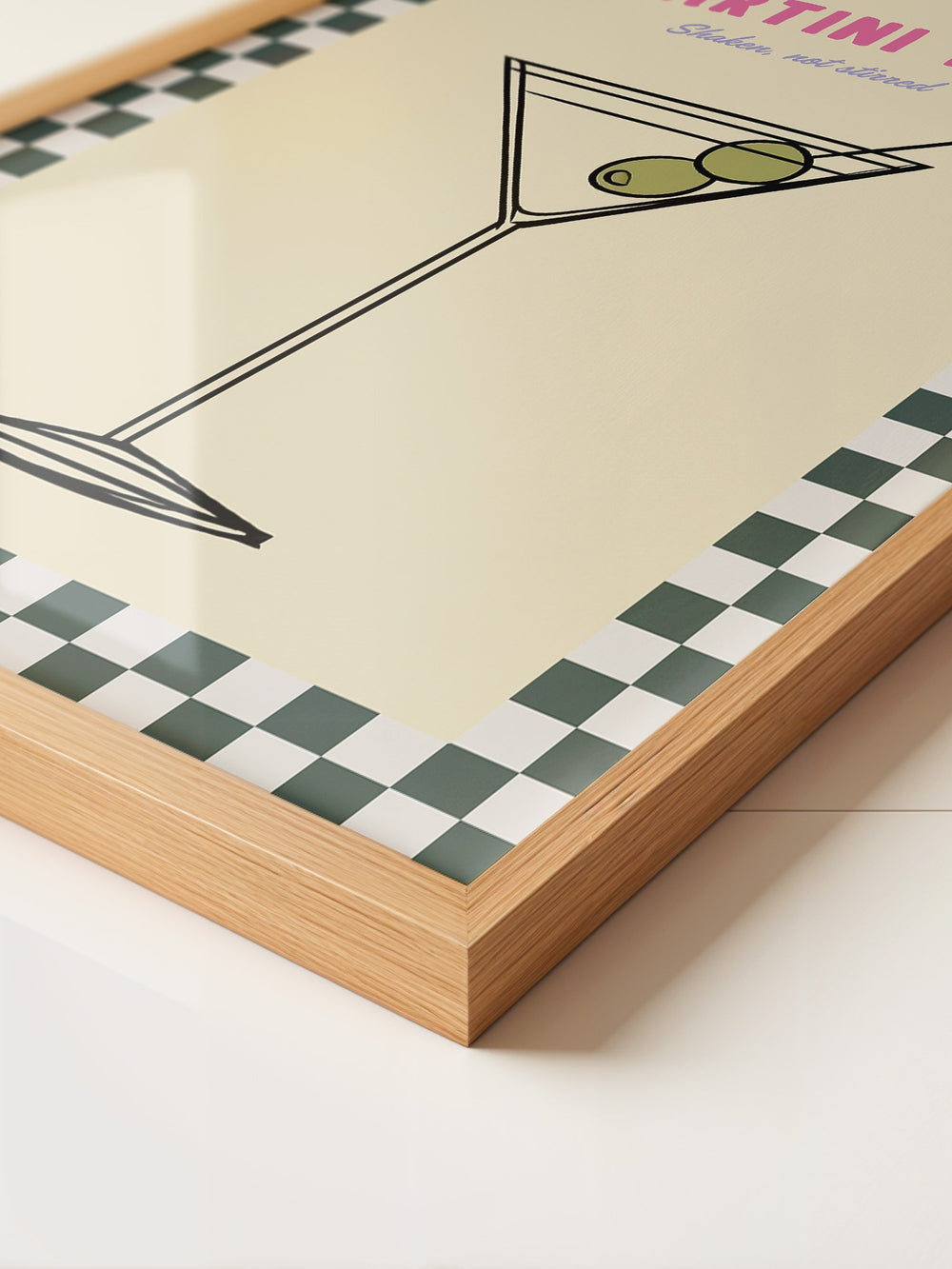 Martiniglas Oliven Retro Design