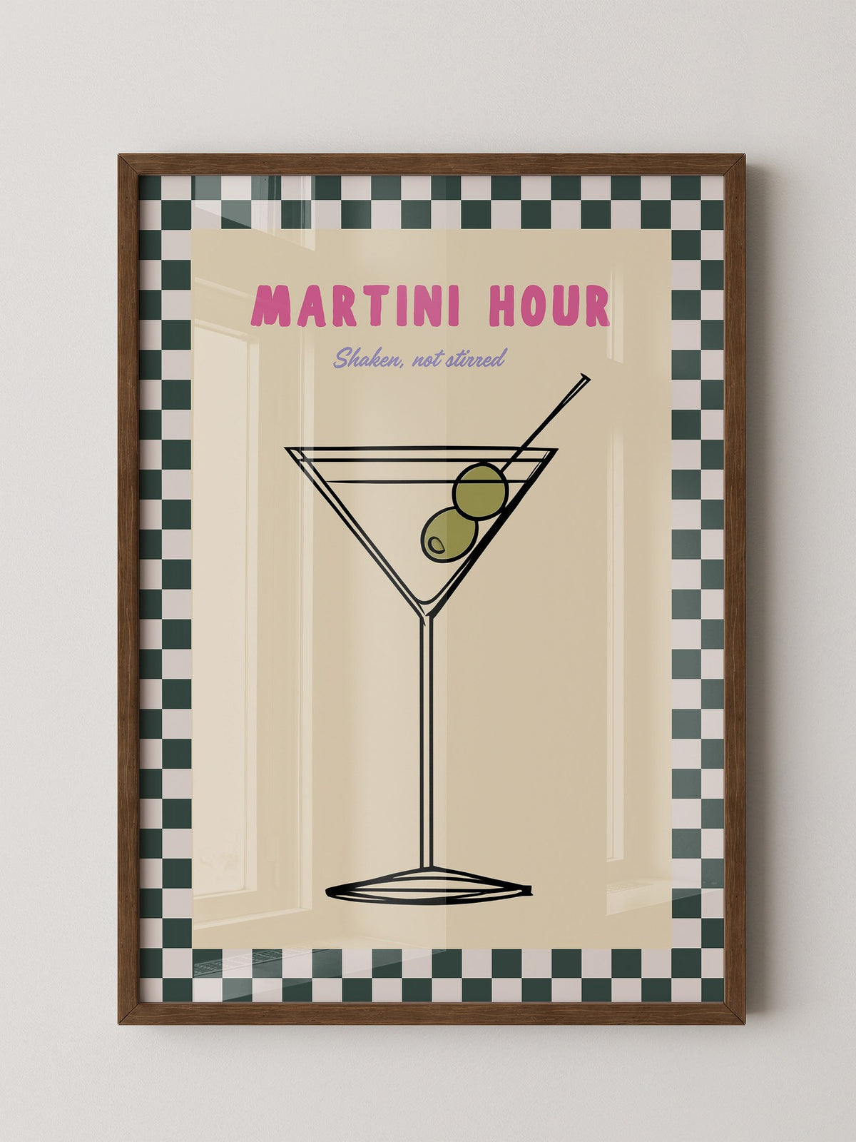 Martiniglas Oliven Retro Design