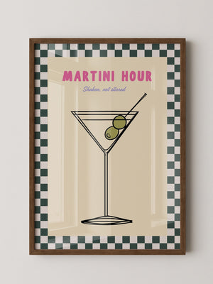 Martiniglas Oliven Retro Design