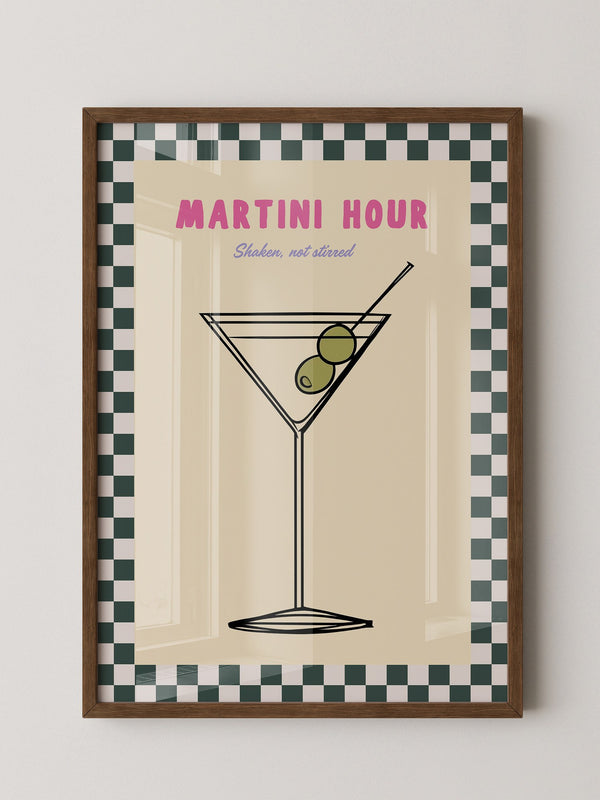 Martiniglas Oliven Retro Design