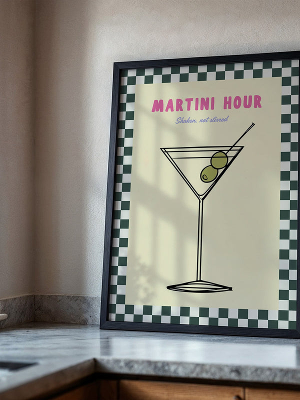 Martiniglas Oliven Retro Design