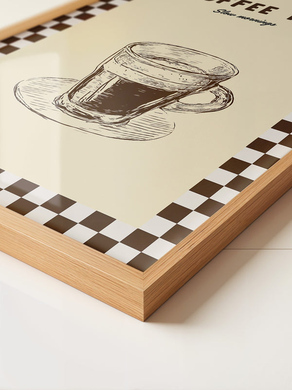 Kaffeetasse Zeichnung Retro-Stil