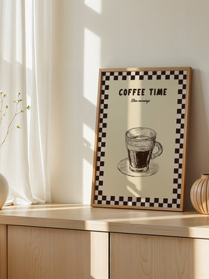 Kaffeetasse Zeichnung Retro-Stil