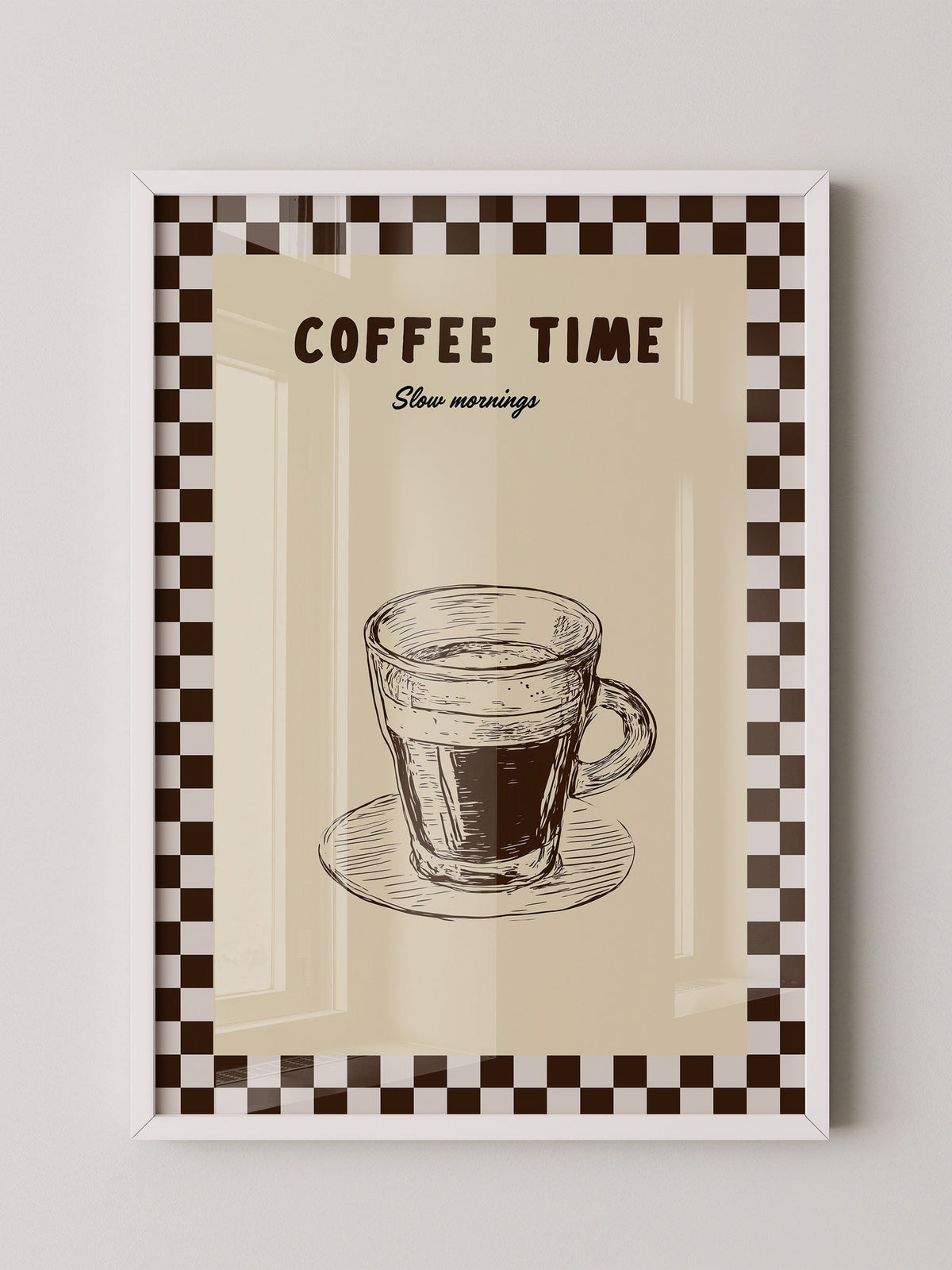 Kaffeetasse Zeichnung Retro-Stil