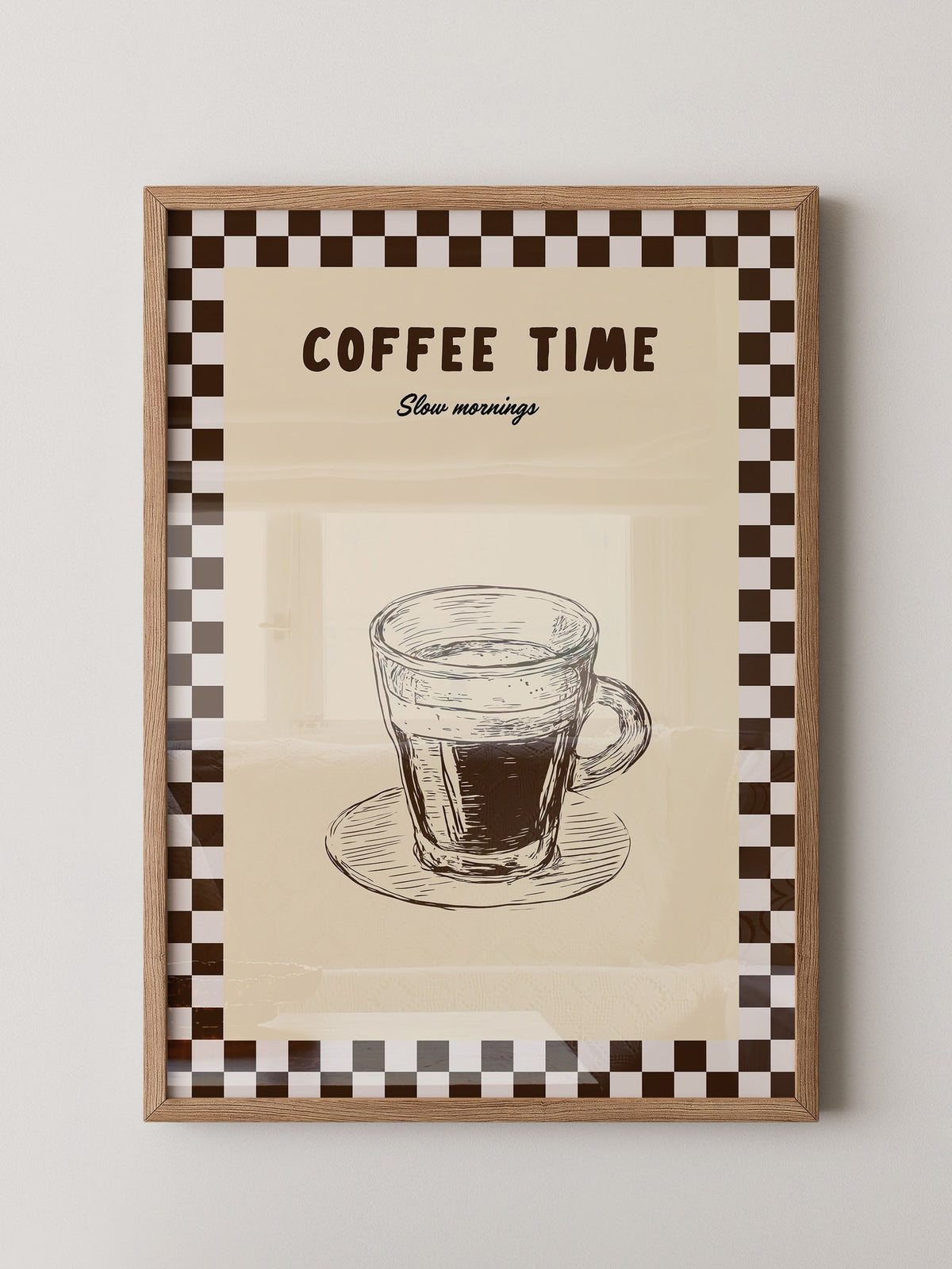 Kaffeetasse Zeichnung Retro-Stil